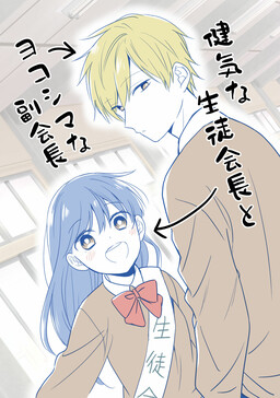 Обложка «Kenage na Seitou Kaicho to Yokoshima na Fuku Kaichou»