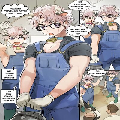 Обложка «Dairy Farmers Wei And Tao [Yaoi] [Original]»